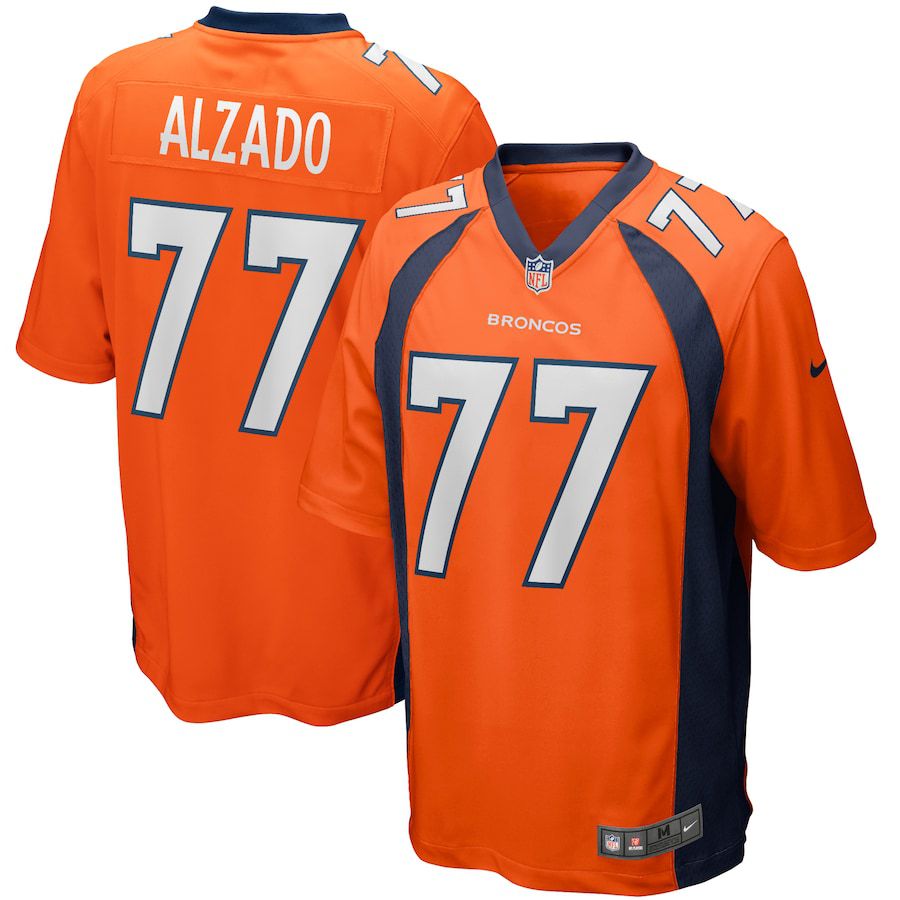 Men Denver Broncos 77 Lyle Alzado Nike Orange Game Retired Player NFL Jersey